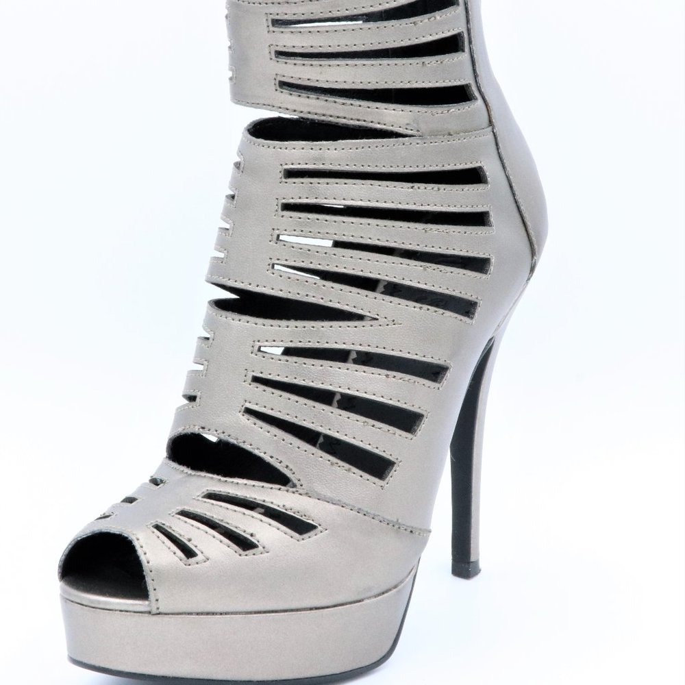 ANKLE BOOTS HIGH HEELS SANDAL BOOTIES SIZE 7